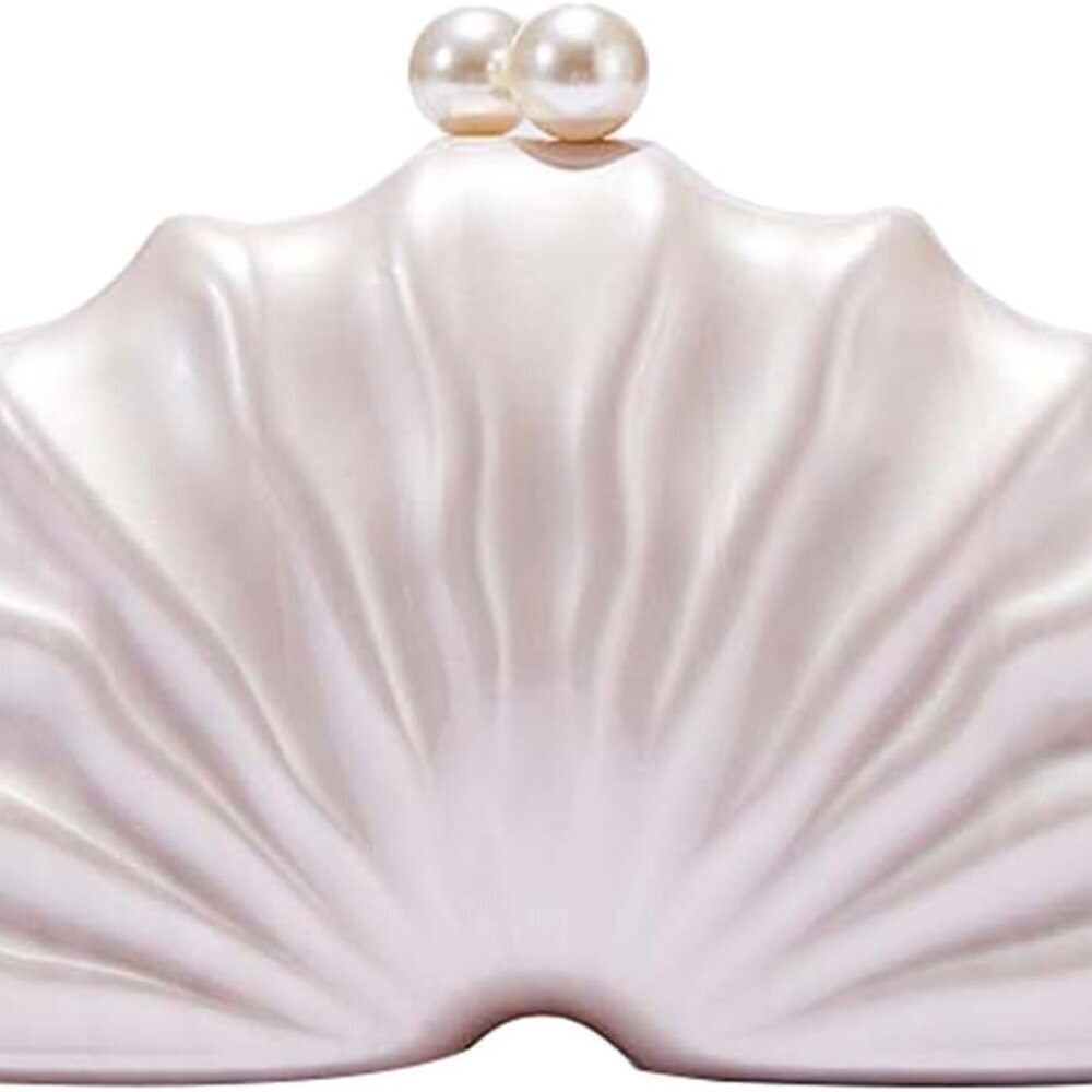 Women's Acrylic Shell Clutch Bag Elegant Evening Party Shoulder Purse